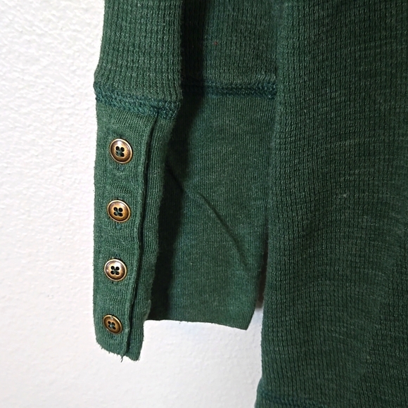 J. Jill Green Waffle Knit Top Size Small - Picture 3 of 8